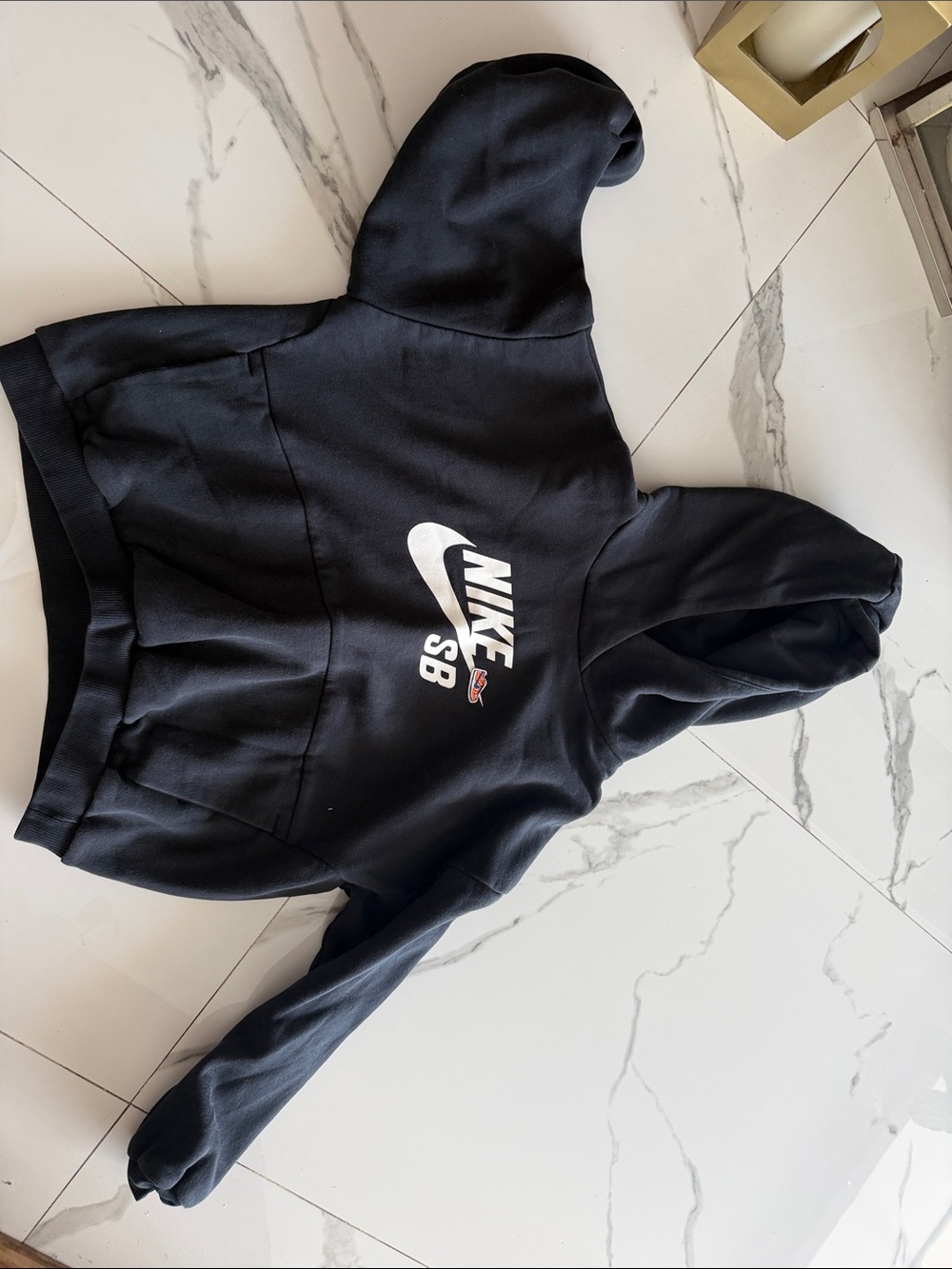 Nike Black Hoodie with White SB Logo